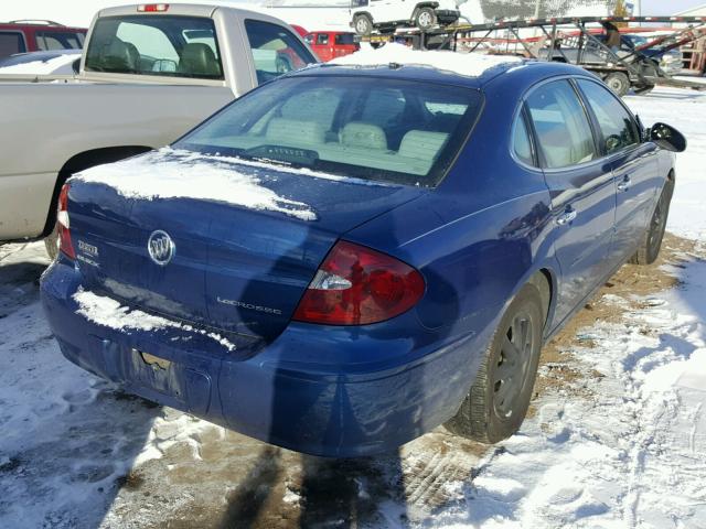 2G4WD532751222177 - 2005 BUICK LACROSSE C BLUE photo 4