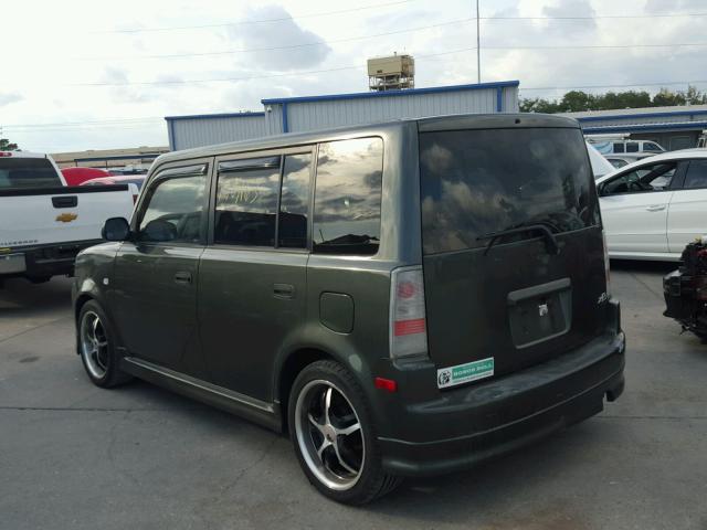 JTLKT324654029511 - 2005 TOYOTA SCION XB GREEN photo 3