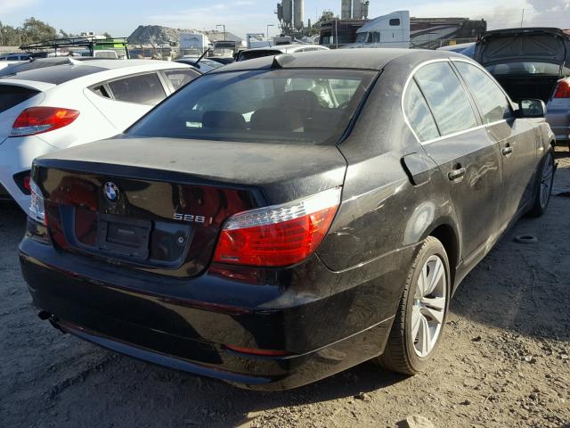 WBANU5C55AC126947 - 2010 BMW 528 I BLACK photo 4