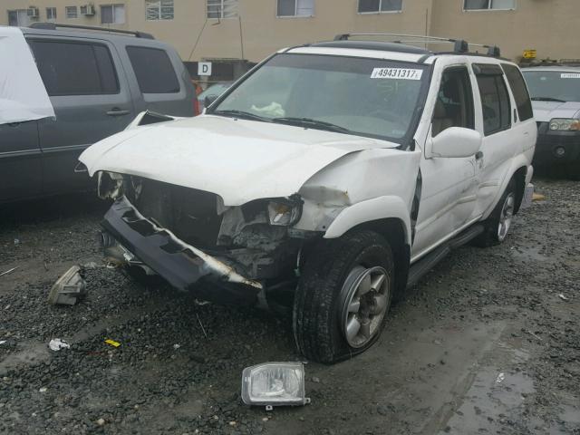 JN8DR07Y01W529857 - 2001 NISSAN PATHFINDER WHITE photo 2