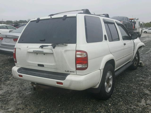 JN8DR07Y01W529857 - 2001 NISSAN PATHFINDER WHITE photo 4