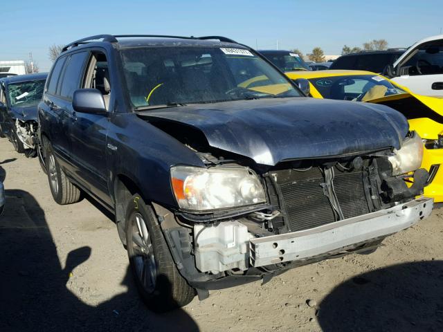 JTEDW21A460010635 - 2006 TOYOTA HIGHLANDER BLUE photo 1