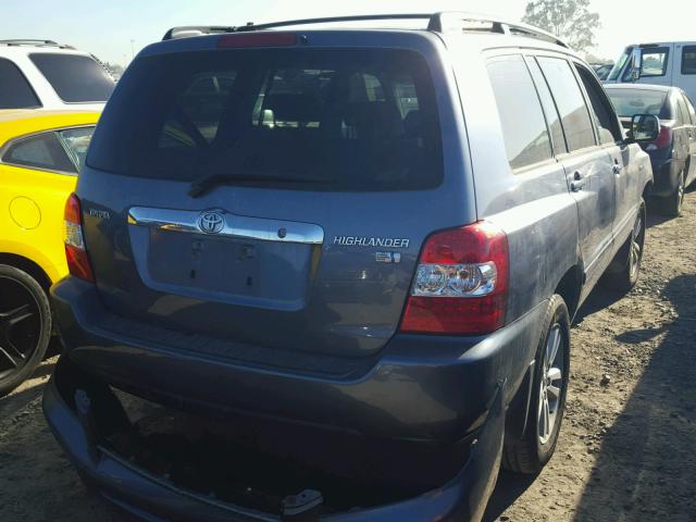 JTEDW21A460010635 - 2006 TOYOTA HIGHLANDER BLUE photo 4