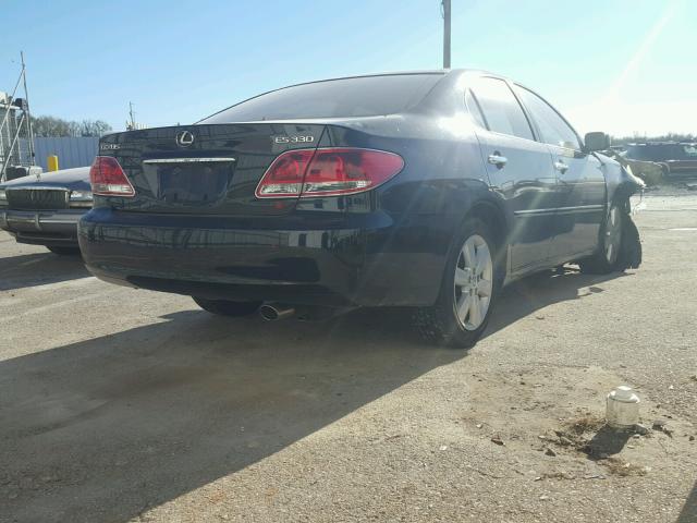 JTHBA30G155088697 - 2005 LEXUS ES 330 BLACK photo 4