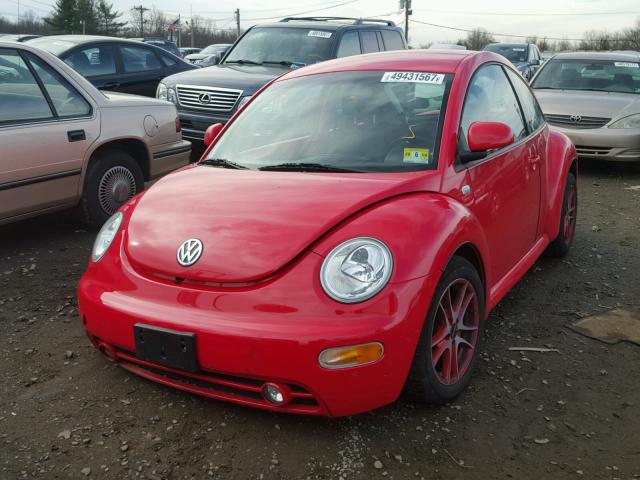 3VWCC21C6XM442990 - 1999 VOLKSWAGEN NEW BEETLE RED photo 2
