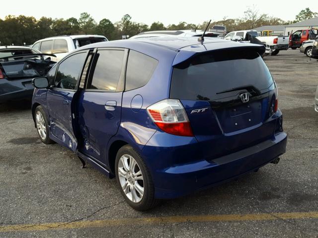 JHMGE87489S069509 - 2009 HONDA FIT SPORT BLUE photo 3