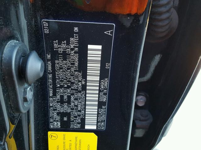 2T2GK31U18C029435 - 2008 LEXUS RX 350 BLACK photo 10