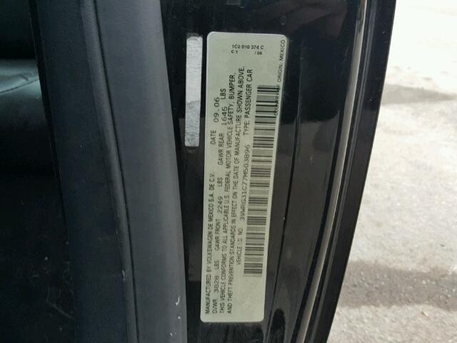 3VWRG31C77M503896 - 2007 VOLKSWAGEN NEW BEETLE 黑色 照片 10