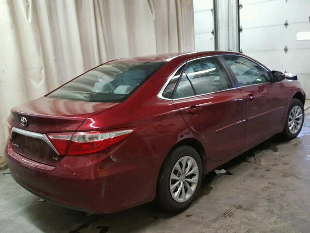 4T1BF1FK0GU511163 - 2016 TOYOTA CAMRY LE წითელი ფოტო 4