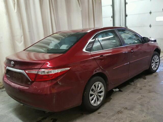 4T1BF1FK0GU511163 - 2016 TOYOTA CAMRY LE RED photo 4