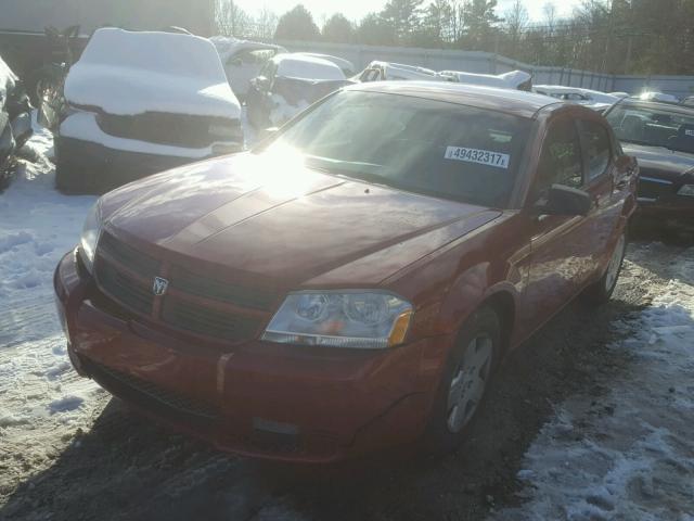 1B3LC46K58N571049 - 2008 DODGE AVENGER SE RED photo 2