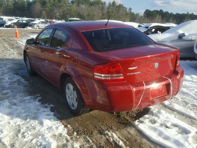 1B3LC46K58N571049 - 2008 DODGE AVENGER SE RED photo 3