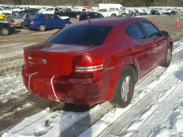 1B3LC46K58N571049 - 2008 DODGE AVENGER SE RED photo 4