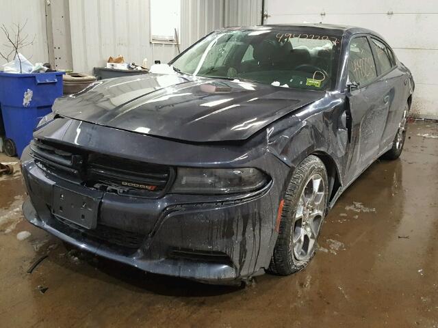 2C3CDXJG5GH233579 - 2016 DODGE CHARGER SX BLUE photo 2