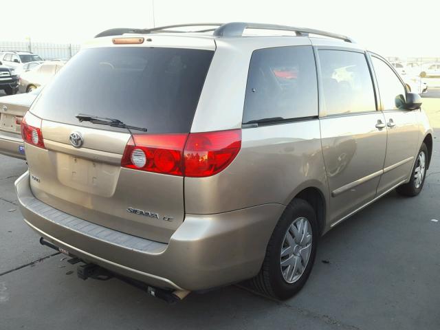 5TDZA23C36S516994 - 2006 TOYOTA SIENNA CE TAN photo 4