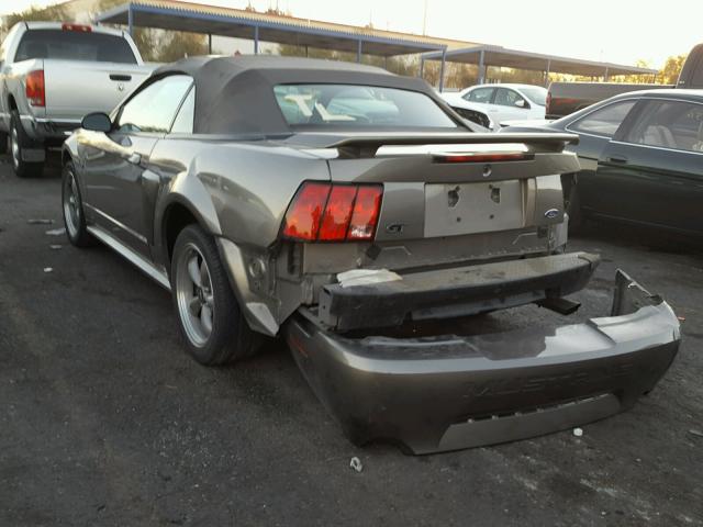 1FAFP45X12F126151 - 2002 FORD MUSTANG GT SILVER photo 3