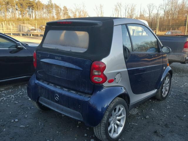 WME4504321J224041 - 2005 SMART FORTWO BLUE photo 4