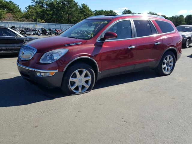 5GAEV23D19J139354 - 2009 BUICK ENCLAVE CX BURGUNDY photo 2