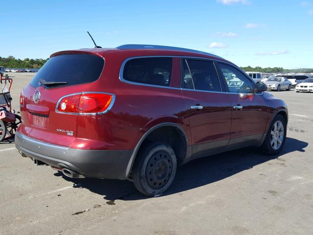 5GAEV23D19J139354 - 2009 BUICK ENCLAVE CX BURGUNDY photo 4