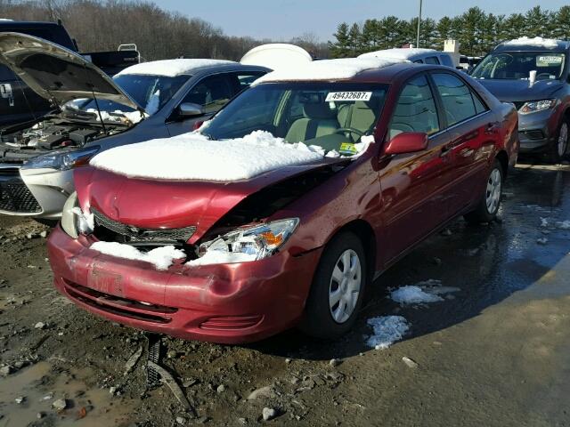 4T1BE32K12U097288 - 2002 TOYOTA CAMRY LE ბურგუნდია ფოტო 2