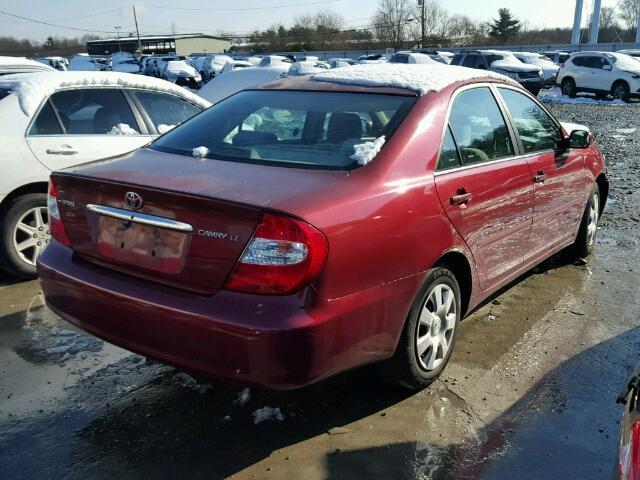 4T1BE32K12U097288 - 2002 TOYOTA CAMRY LE ბურგუნდია ფოტო 4