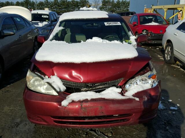 4T1BE32K12U097288 - 2002 TOYOTA CAMRY LE ბურგუნდია ფოტო 9