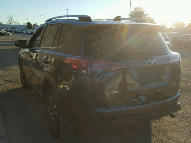 2T3BFREV4GW440633 - 2016 TOYOTA RAV4 LE BLACK photo 3