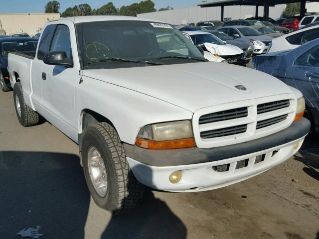 1B7GL22X31S253864 - 2001 DODGE DAKOTA WHITE photo 1