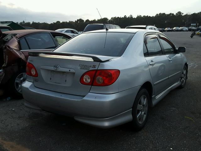 2T1BR32E27C763646 - 2007 TOYOTA COROLLA CE SILVER photo 4