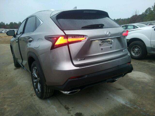 JTJYARBZ5H2072342 - 2017 LEXUS NX 200T SILVER photo 3