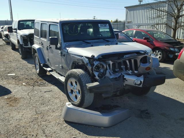 1C4BJWEG6DL657436 - 2013 JEEP WRANGLER U GRAY photo 1