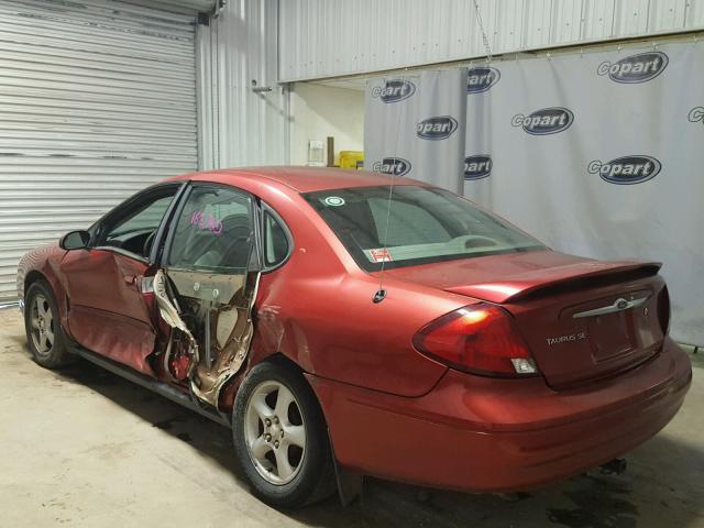 1FAFP53U4YG111063 - 2000 FORD TAURUS SE BURGUNDY photo 3