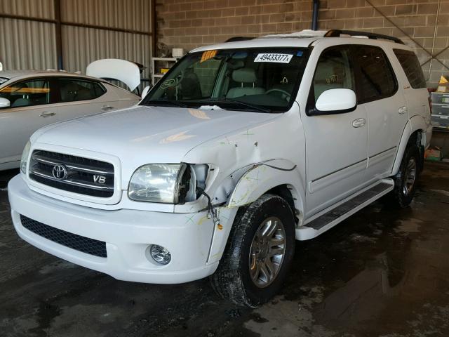 5TDZT38AX4S237045 - 2004 TOYOTA SEQUOIA LI WHITE photo 2