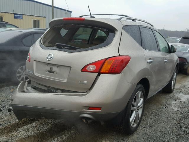 JN8AZ1MUXAW002936 - 2010 NISSAN MURANO S GOLD photo 4