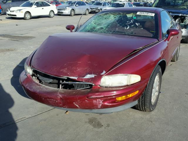 1G4GD2210W4710873 - 1998 BUICK RIVIERA MAROON photo 2