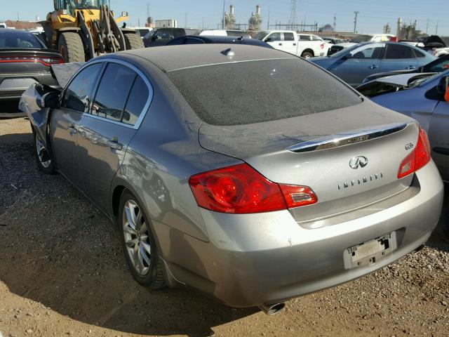 JNKBV61E68M217823 - 2008 INFINITI G35 GRAY photo 3