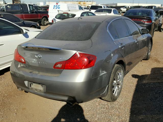 JNKBV61E68M217823 - 2008 INFINITI G35 GRAY photo 4