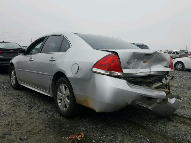 2G1WG5EK1B1198665 - 2011 CHEVROLET IMPALA LT SILVER photo 3