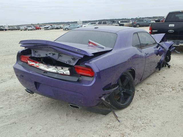 2C3CDYBT8DH712592 - 2013 DODGE CHALLENGER PURPLE photo 4