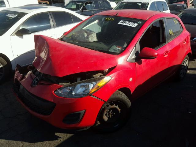 JM1DE1HZ6B0124689 - 2011 MAZDA MAZDA2 RED photo 2