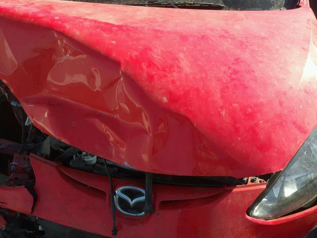 JM1DE1HZ6B0124689 - 2011 MAZDA MAZDA2 RED photo 7