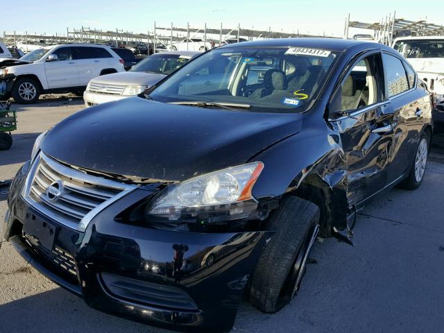 3N1AB7AP3DL662055 - 2013 NISSAN SENTRA S BLACK photo 2