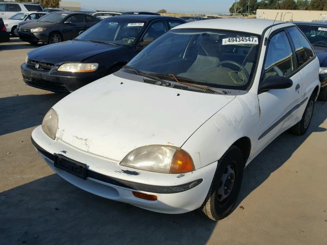 2C1MR229XV6707309 - 1997 GEO METRO LSI WHITE photo 2