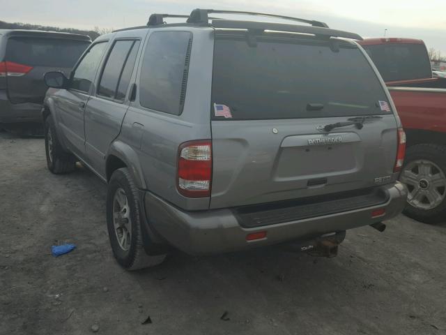 JN8DR09Y81W582058 - 2001 NISSAN PATHFINDER SILVER photo 3