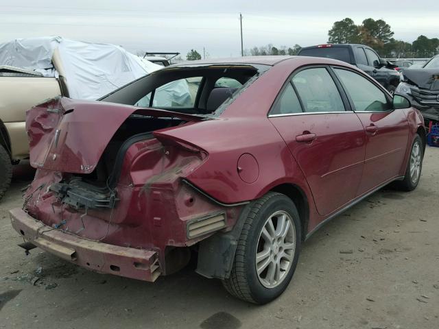 1G2ZG528754136729 - 2005 PONTIAC G6 BURGUNDY photo 4