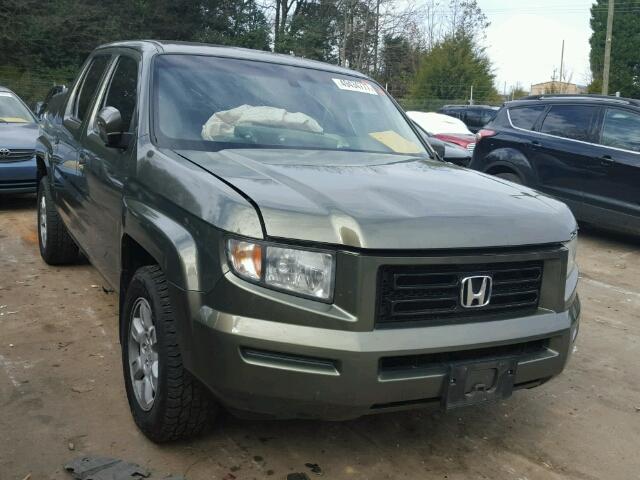 2HJYK16566H503618 - 2006 HONDA RIDGELINE GREEN photo 1