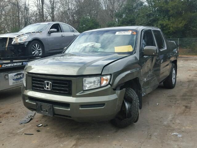 2HJYK16566H503618 - 2006 HONDA RIDGELINE GREEN photo 2