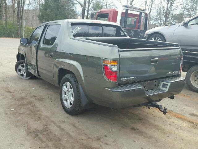 2HJYK16566H503618 - 2006 HONDA RIDGELINE GREEN photo 3