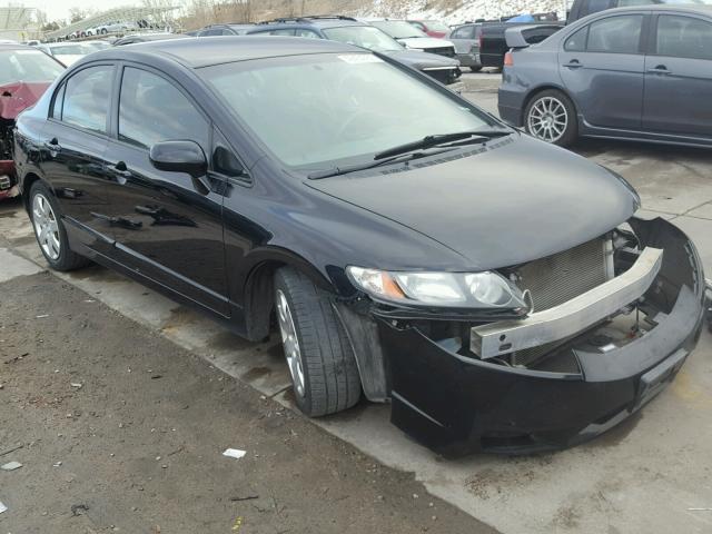 19XFA1F58AE081645 - 2010 HONDA CIVIC LX BLACK photo 1