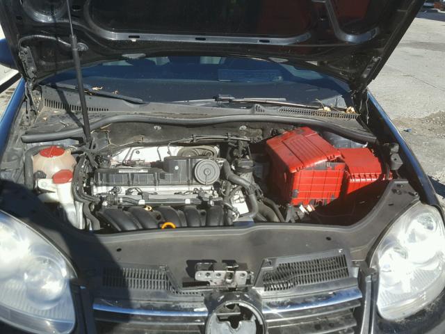 3VWJZ7AJ7AM001586 - 2010 VOLKSWAGEN JETTA S BLACK photo 7